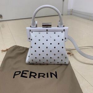 Perrin White Studded Mini Bag